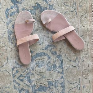 Jenni Kayne suede strap sandal - pink! EUC